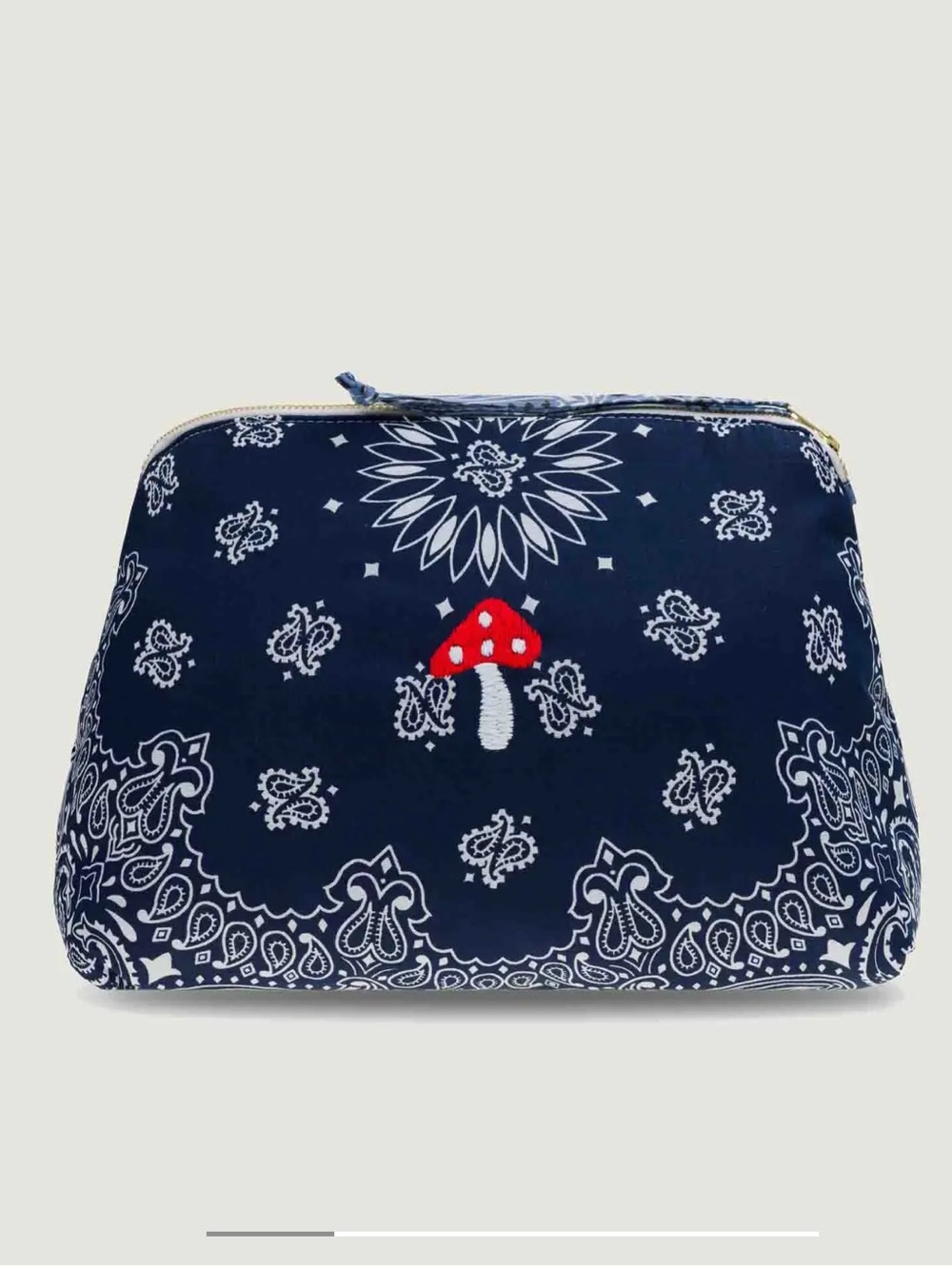 Call It By Your Name Large Toiletry Bag - Mushroom in Navy